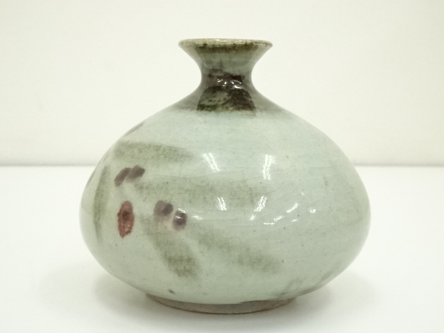 道具 ] - 道具 伊賀焼 新歓嗣造 釉裏紅草文壷（共箱） | ネット